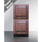 Summit Appliance Shallow Depth Series 15" Panel-Ready/Stainless Steel 2-Drawer All-Refrigerator