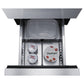 Summit Appliance Shallow Depth Series 15" Stainless Steel/Black Finish 2-Drawer All-Refrigerator