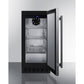 Summit Appliance Shallow Depth Series 15" Stainless Steel/Black Finish Built-In All-Refrigerator