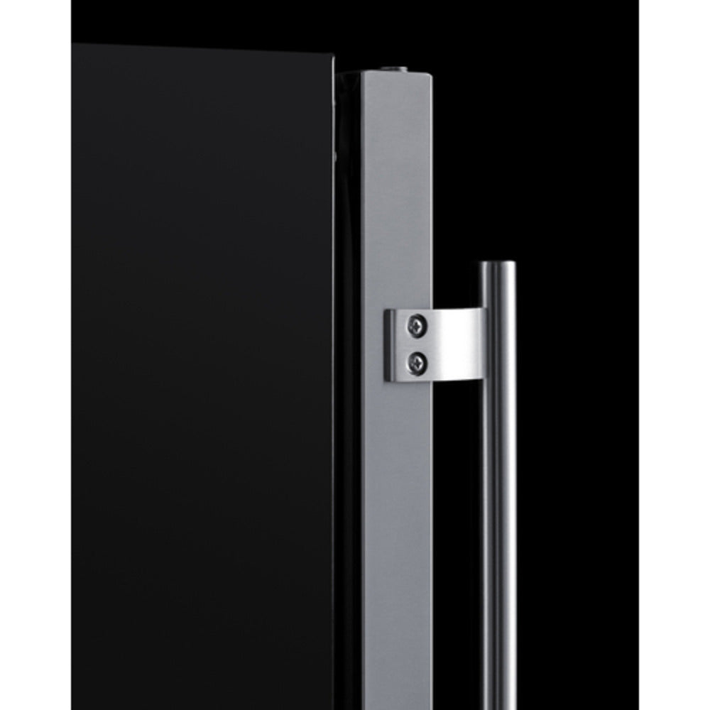 Summit Appliance Shallow Depth Series 15" Stainless Steel/Black Finish Built-In All-Refrigerator