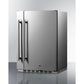Summit Appliance Shallow Depth Series 19" Stainless Steel Finish Built-In All-Refrigerator with Slide-Out Storage Compartment