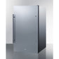 Summit Appliance Shallow Depth Series 19" Stainless Steel Finish Built-In All-Refrigerator