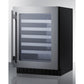 Summit Appliance Shallow Depth Series 24" Black Finish Built-In Wine Cellar