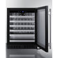 Summit Appliance Shallow Depth Series 24" Black Finish Built-In Wine Cellar
