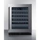 Summit Appliance Shallow Depth Series 24" Black Finish Built-In Wine Cellar