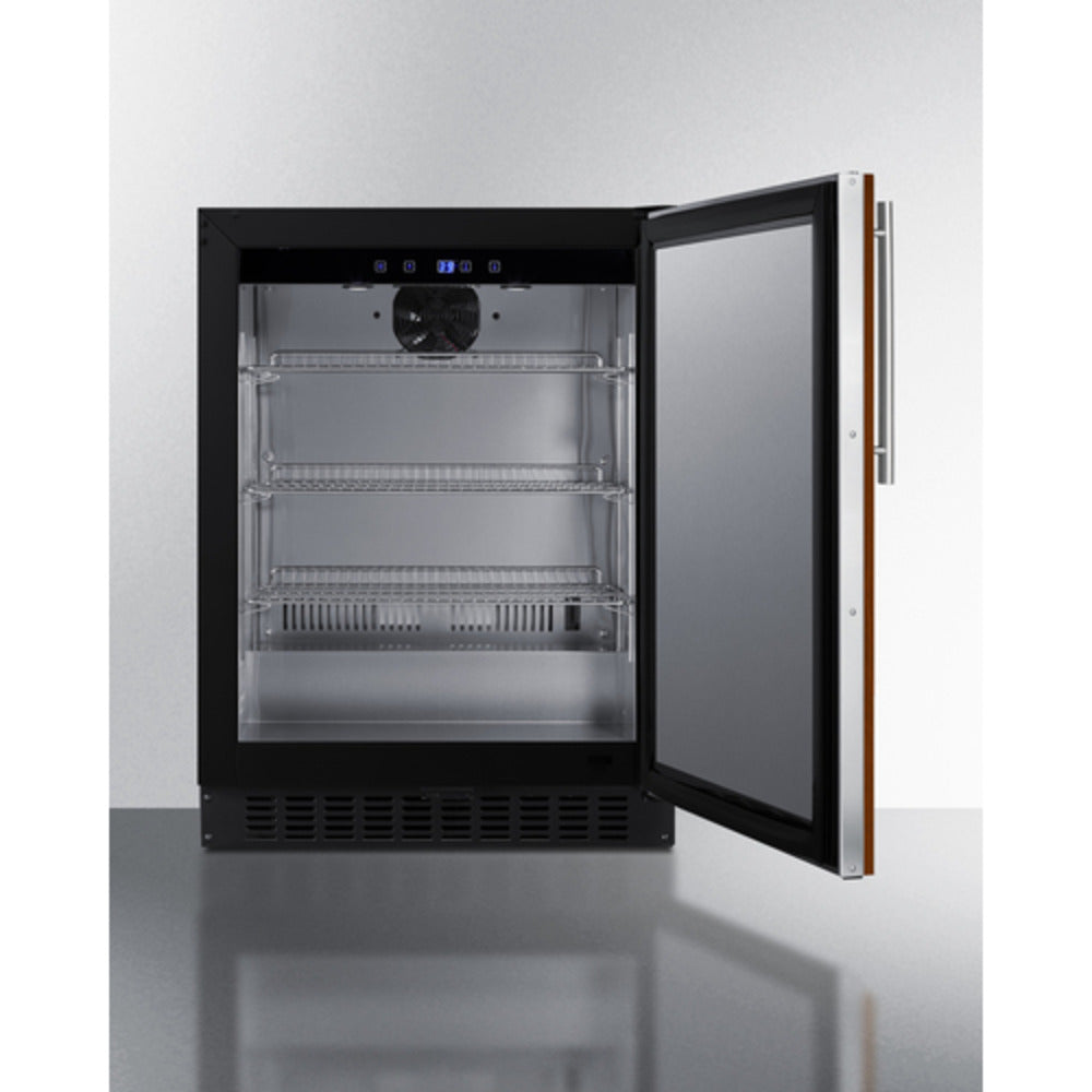 Summit Appliance Shallow Depth Series 24" Panel-Ready/Black Finish Built-In All-Refrigerator
