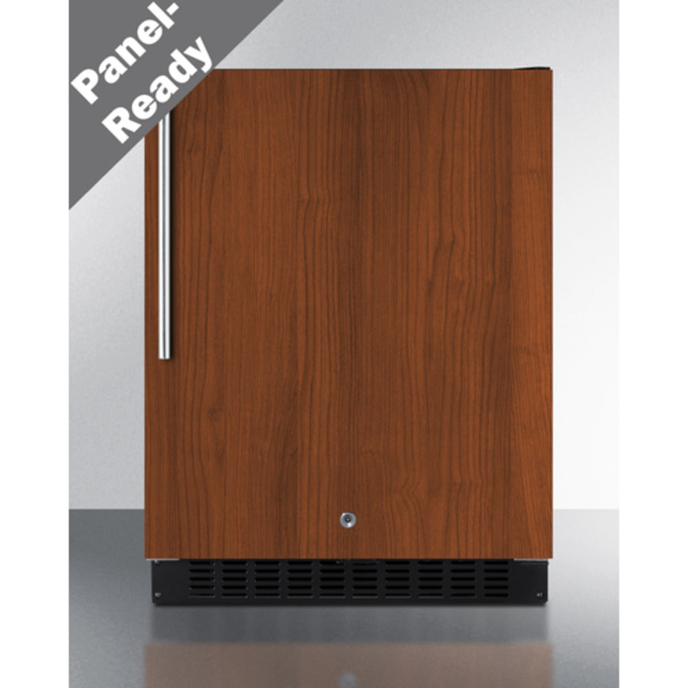 Summit Appliance Shallow Depth Series 24" Panel-Ready/Black Finish Built-In All-Refrigerator