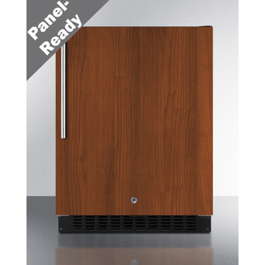 Summit Appliance Shallow Depth Series 24" Panel-Ready/Black Finish Built-In All-Refrigerator