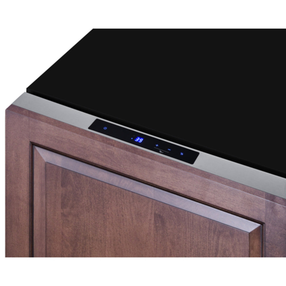 Summit Appliance Shallow Depth Series 24" Panel-Ready/Stainless Steel 2-Drawer All-Refrigerator