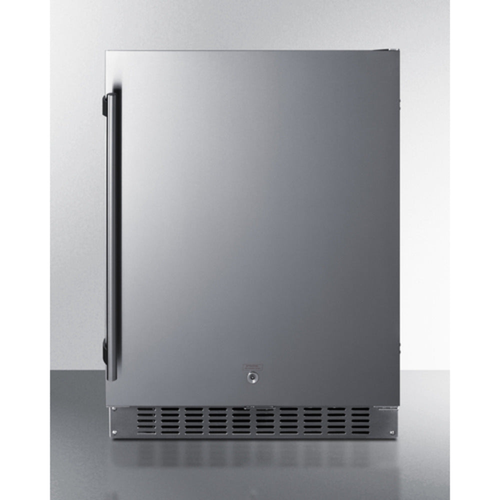 Summit Appliance Shallow Depth Series 24" Stainless Steel Built-In All-Refrigerator