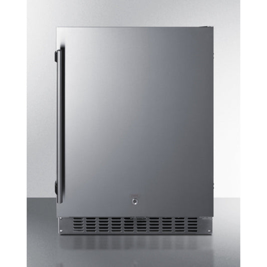 Summit Appliance Shallow Depth Series 24" Stainless Steel Built-In All-Refrigerator