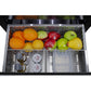 Summit Appliance Shallow Depth Series 24" Stainless Steel/Black Finish 2-Drawer All-Refrigerator