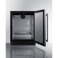 Summit Appliance Shallow Depth Series 24" Stainless Steel/Black Finish Built-In All-Refrigerator