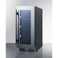 Summit Appliance Summit Classic 15" Stainless Steel/Black Finish Built-In Beverage Center