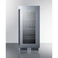 Summit Appliance Summit Classic 15" Stainless Steel/Black Finish Built-In Beverage Center