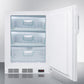Summit Appliance VAC Series 24" 3 cu.ft. White Finish Built-In All-Freezer with NIST Calibrated Temp Display - ADA Compliant