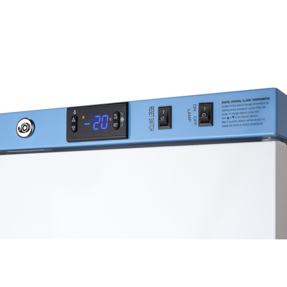Summit Appliance White Finish Vaccine Freezer with Left Door Handle