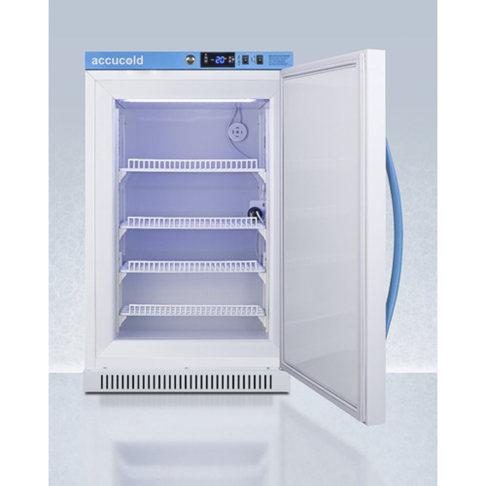 Summit Appliance White Finish Vaccine Freezer with Right Door Handle
