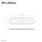 Swiss Madison 10" Brushed Nickel Faucet Deck Plate Escutcheon For Kitchen Sink