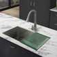 Swiss Madison 17" x 13" Green Silicone Roll Up Kitchen Grid Sink