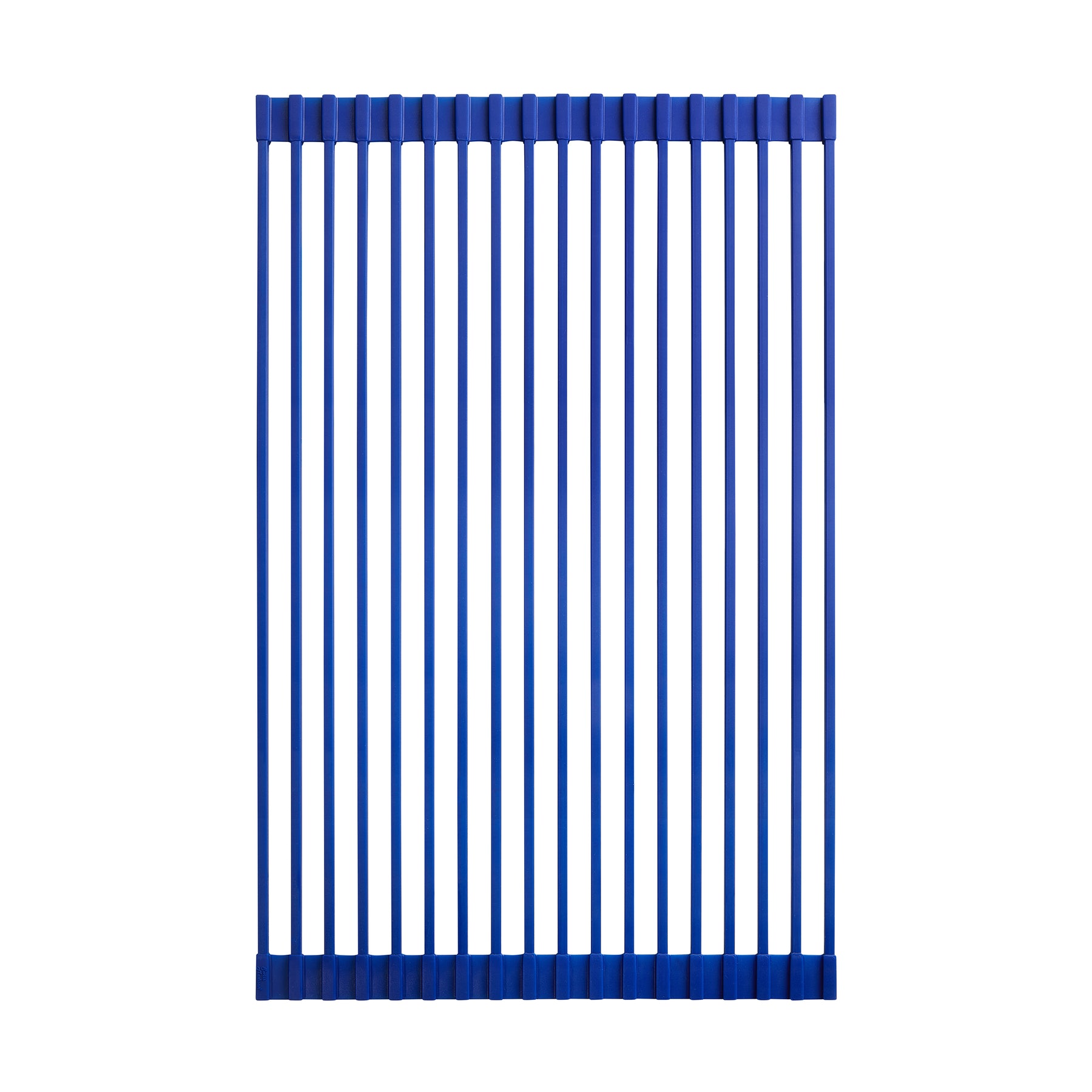 Swiss Madison 21" x 13" Navy Blue Silicone Roll Up Kitchen Grid Sink