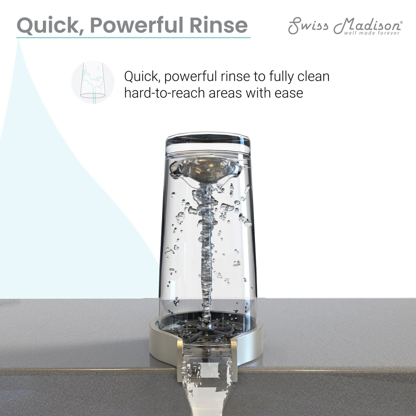 Swiss Madison 5" Gold Glass Rinser For Kitchen Sink