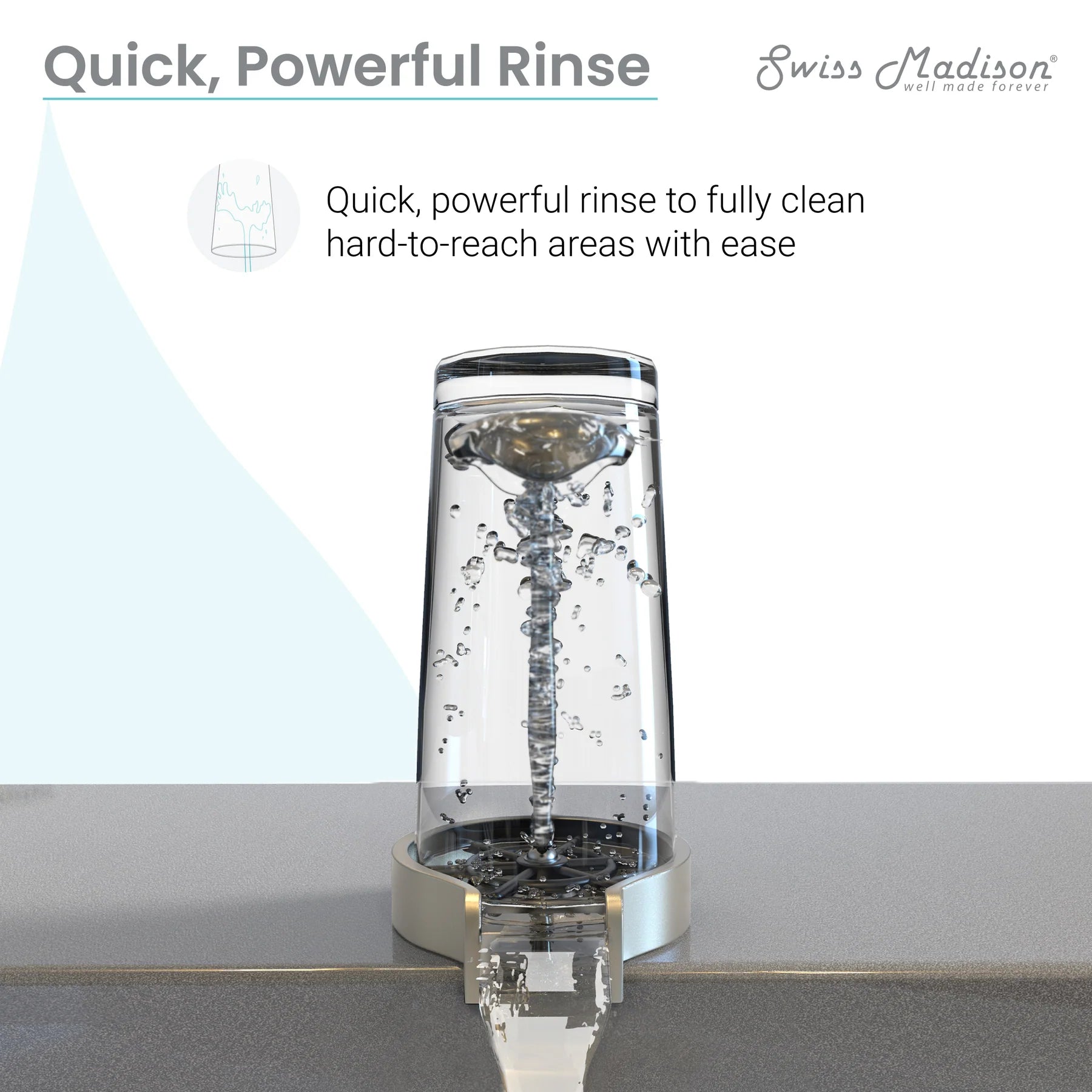 Swiss Madison 5" Gold Glass Rinser For Kitchen Sink