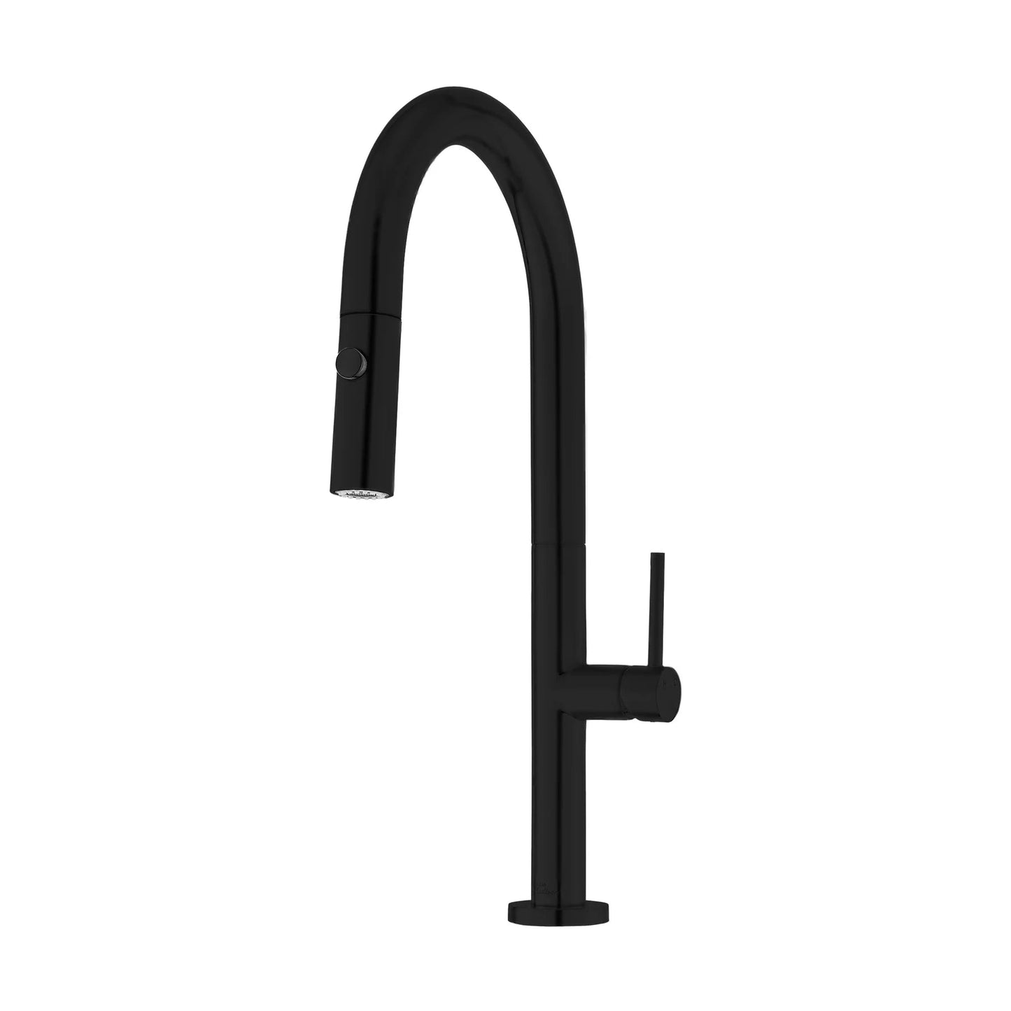 Swiss Madison Chalet 17" Single Handle Matte Black Kitchen Faucet With 360 Swivel and Pull-Out Spray