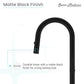 Swiss Madison Chalet 17" Single Handle Matte Black Kitchen Faucet With 360 Swivel and Pull-Out Spray