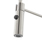Swiss Madison Chalet 22" Single Handle Brushed Nickel Kitchen Faucet With 360 Swivel and Pull-Out Spray