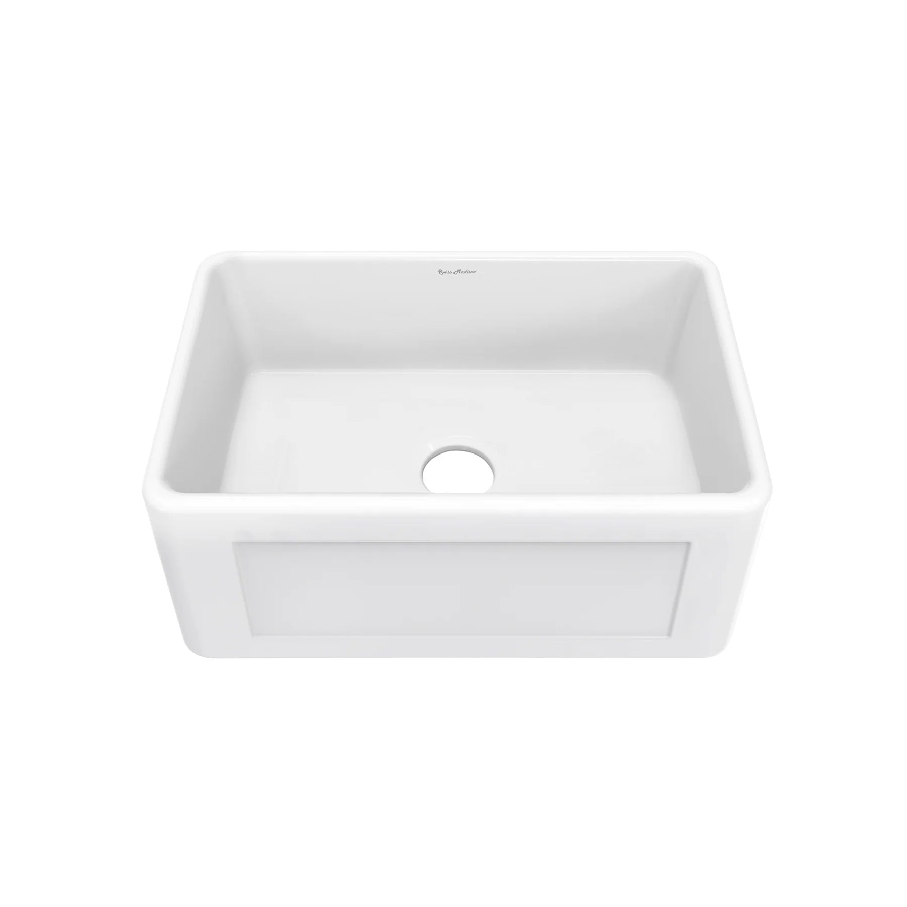 Swiss Madison Delice 24" Single White Ceramic Farmhouse Kitchen Sink