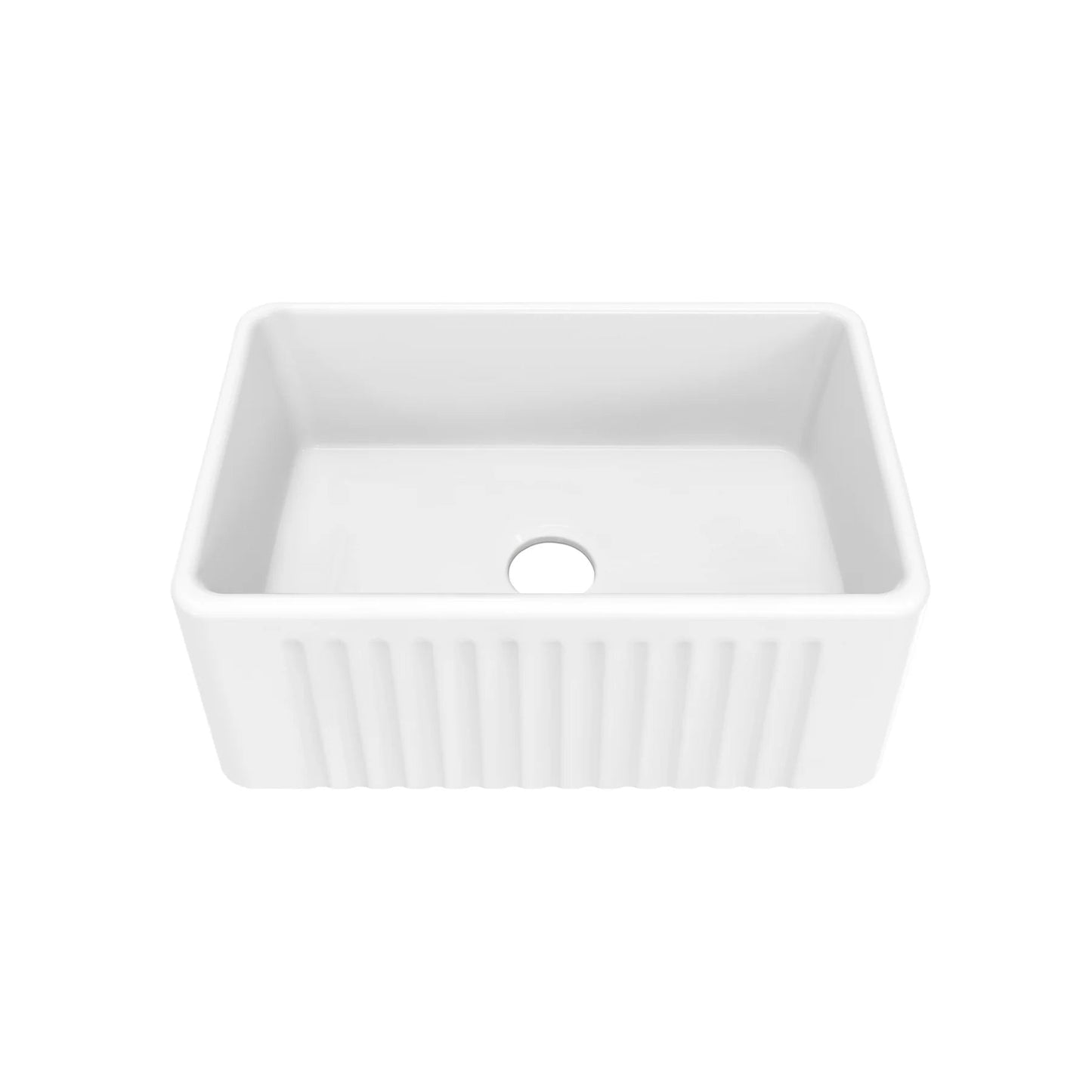 Swiss Madison Delice 24" Single White Ceramic Farmhouse Kitchen Sink