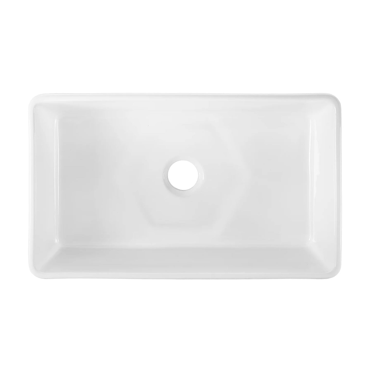 Swiss Madison Élégance 33" Single White Ceramic Farmhouse Kitchen Sink