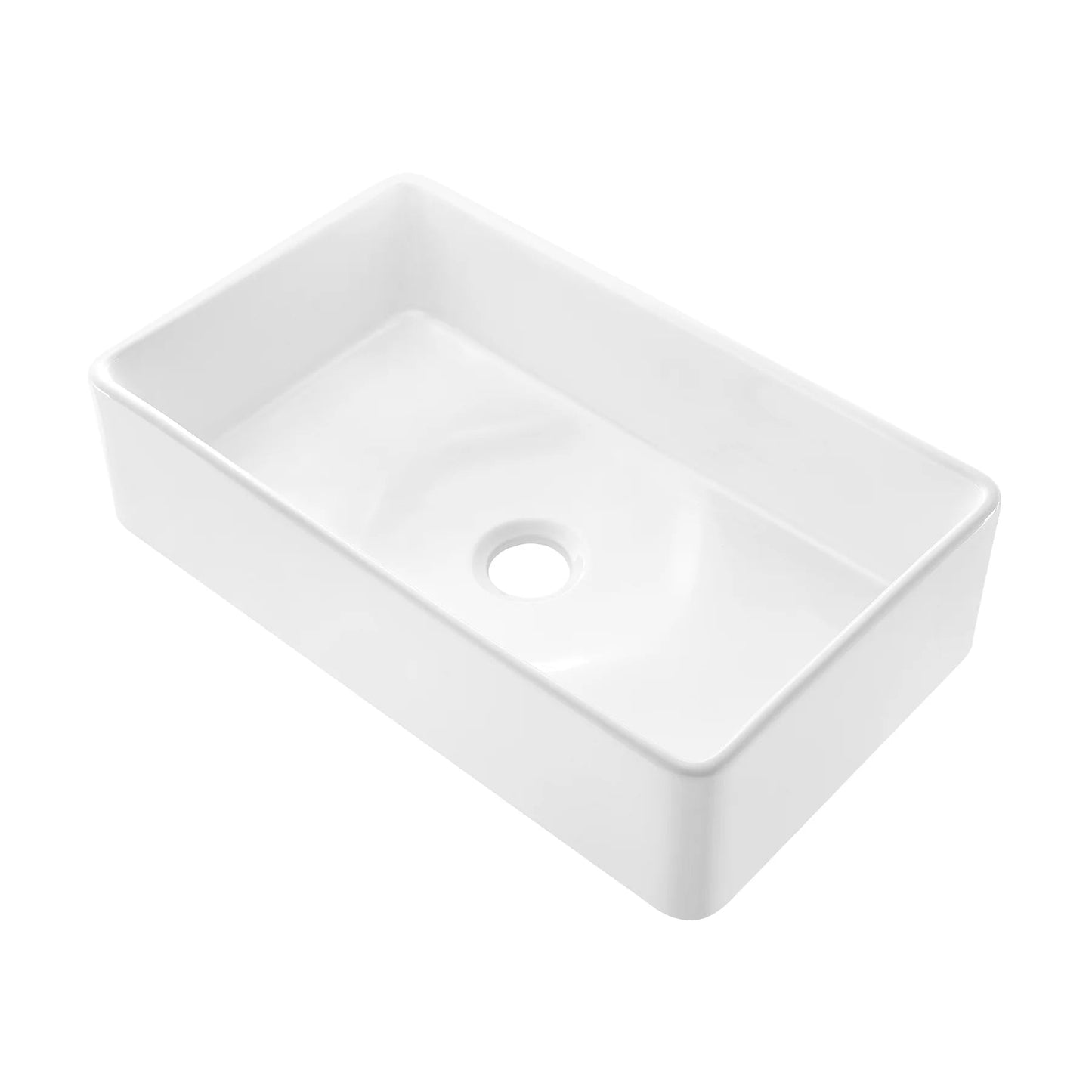 Swiss Madison Élégance 33" Single White Ceramic Farmhouse Kitchen Sink