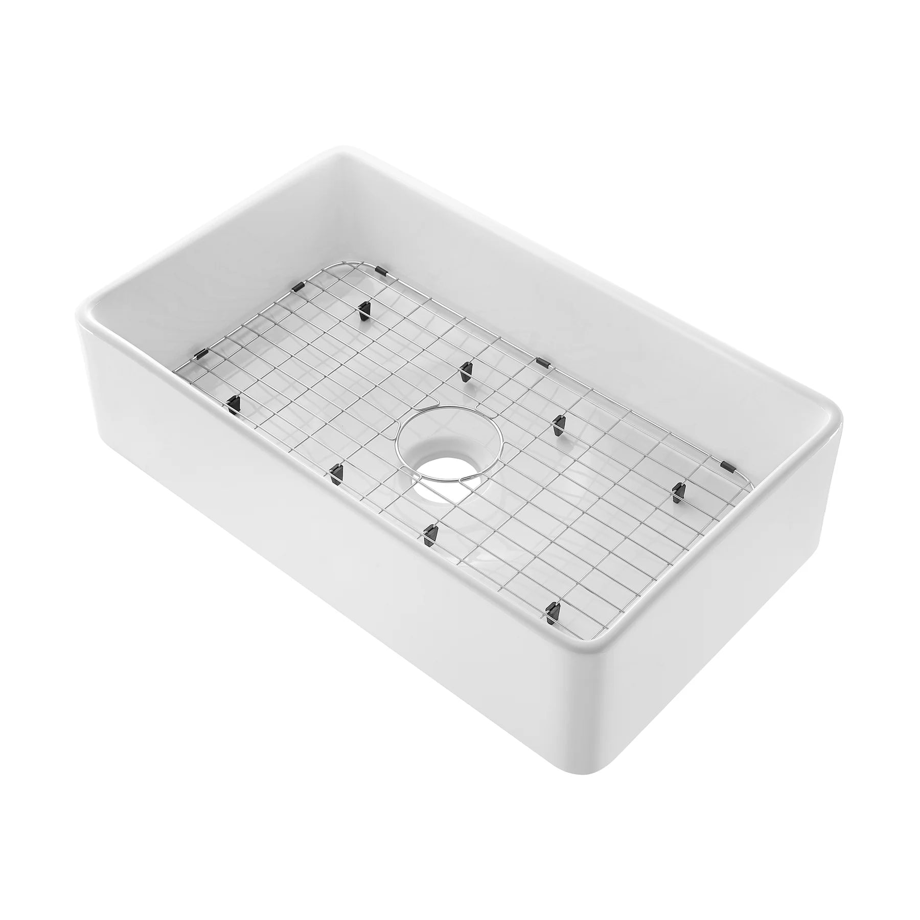 Swiss Madison Élégance 33" Single White Ceramic Farmhouse Kitchen Sink