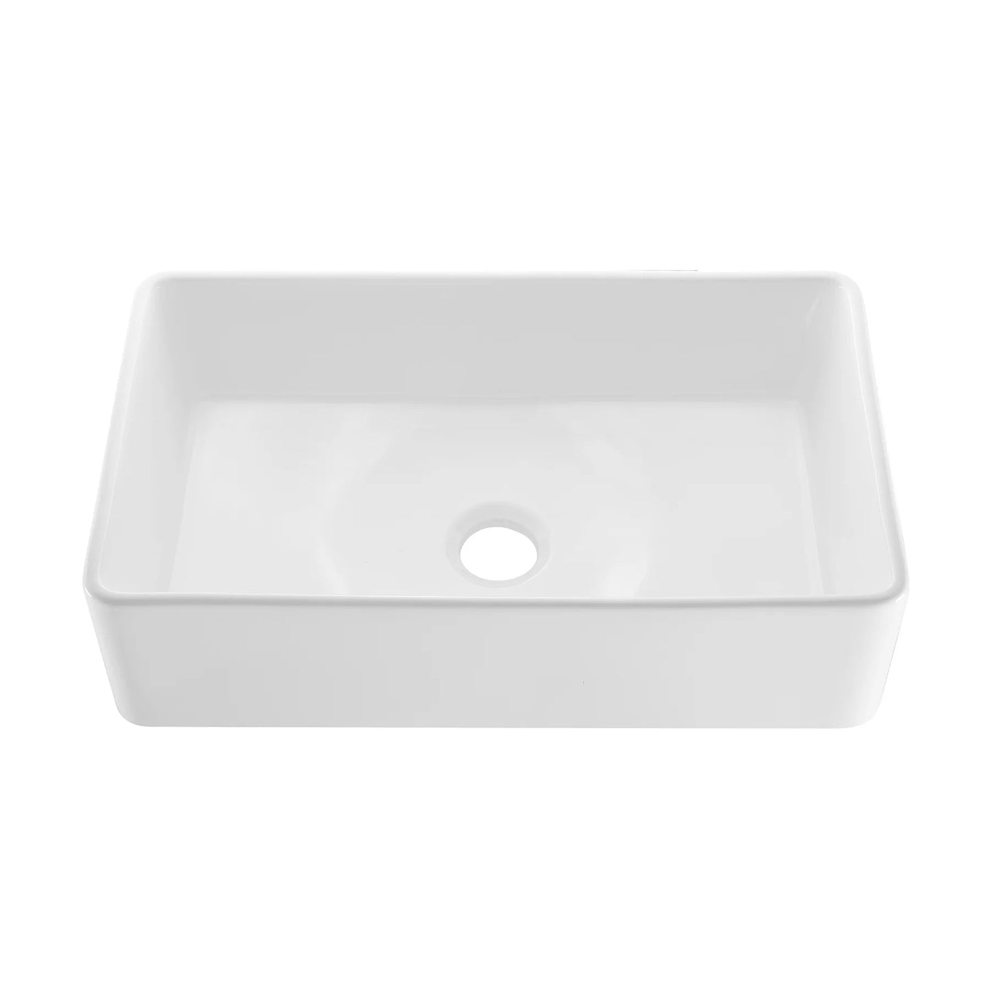 Swiss Madison Élégance 33" Single White Ceramic Farmhouse Kitchen Sink