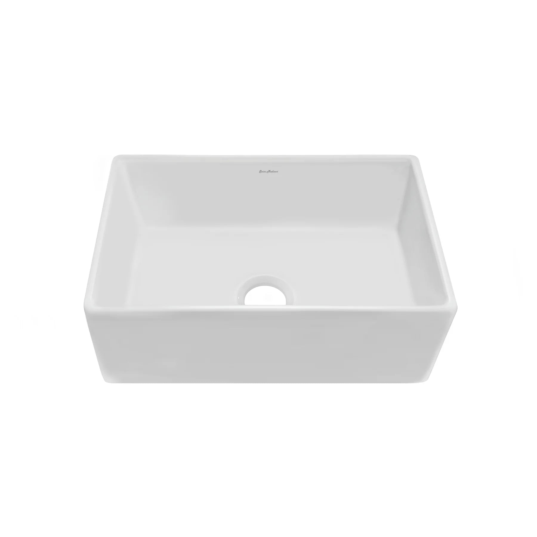 Swiss Madison Lyon 24" Single White Fireclay Farmhouse Kitchen Sink