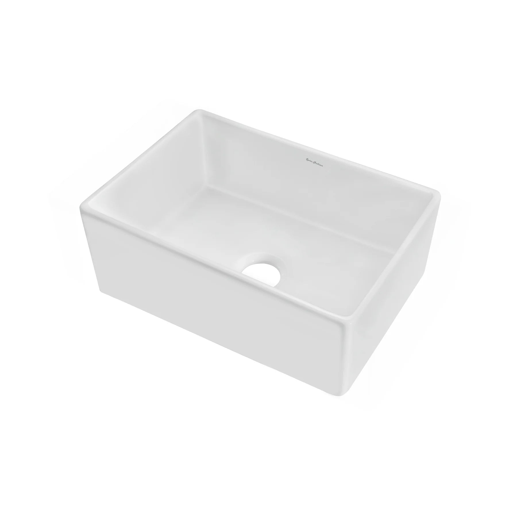 Swiss Madison Lyon 24" Single White Fireclay Farmhouse Kitchen Sink