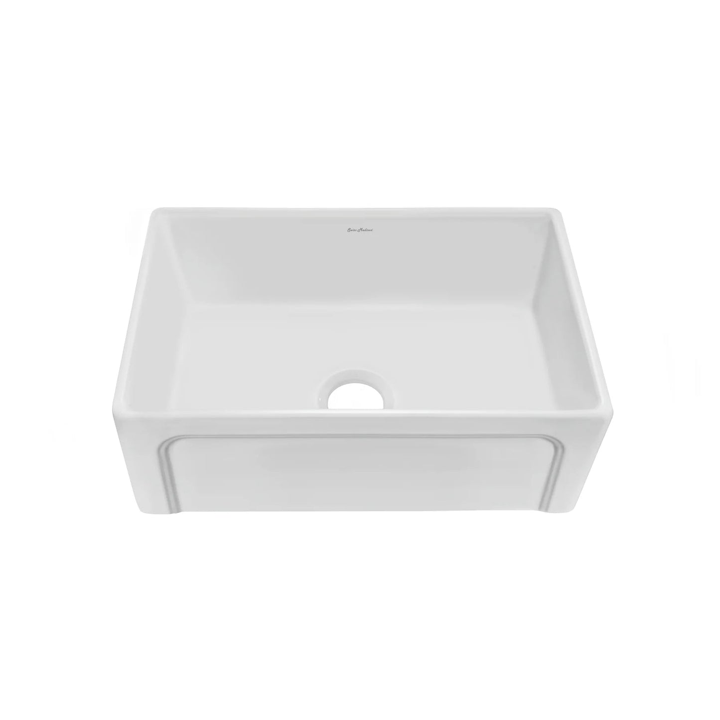 Swiss Madison Lyon 24" Single White Fireclay Farmhouse Kitchen Sink