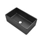 Swiss Madison Lyon 30" Single Matte Black Fireclay Farmhouse Kitchen Sink