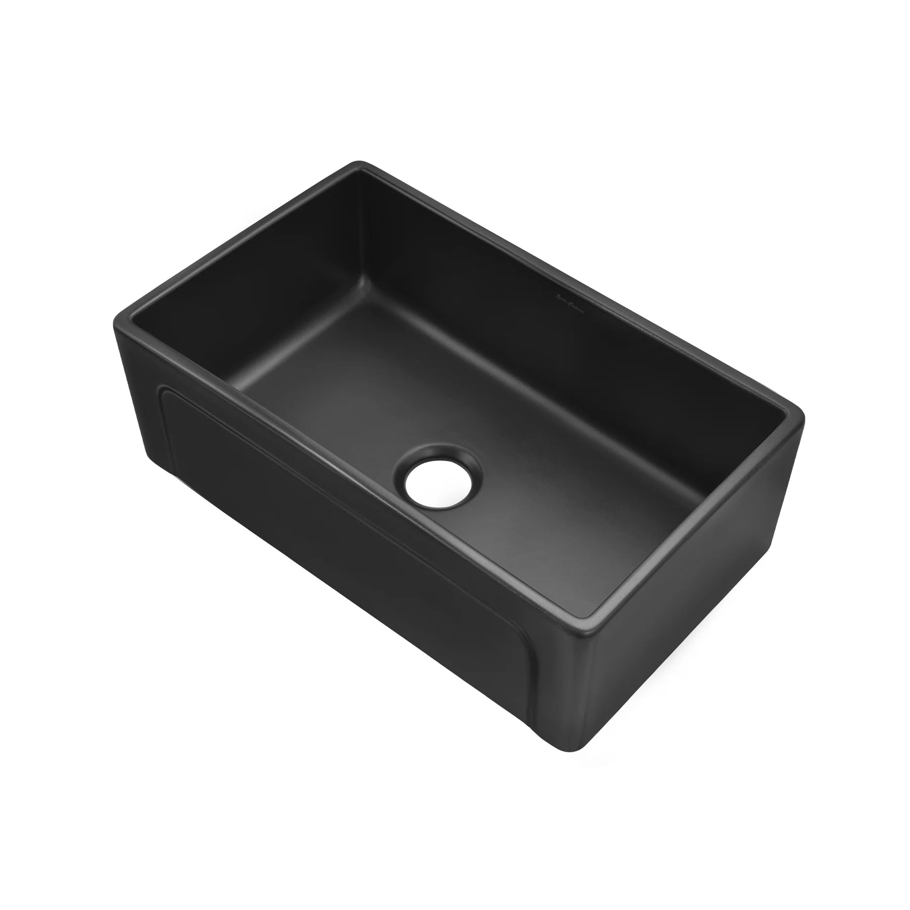 Swiss Madison Lyon 30" Single Matte Black Fireclay Farmhouse Kitchen Sink