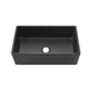 Swiss Madison Lyon 30" Single Matte Black Fireclay Farmhouse Kitchen Sink