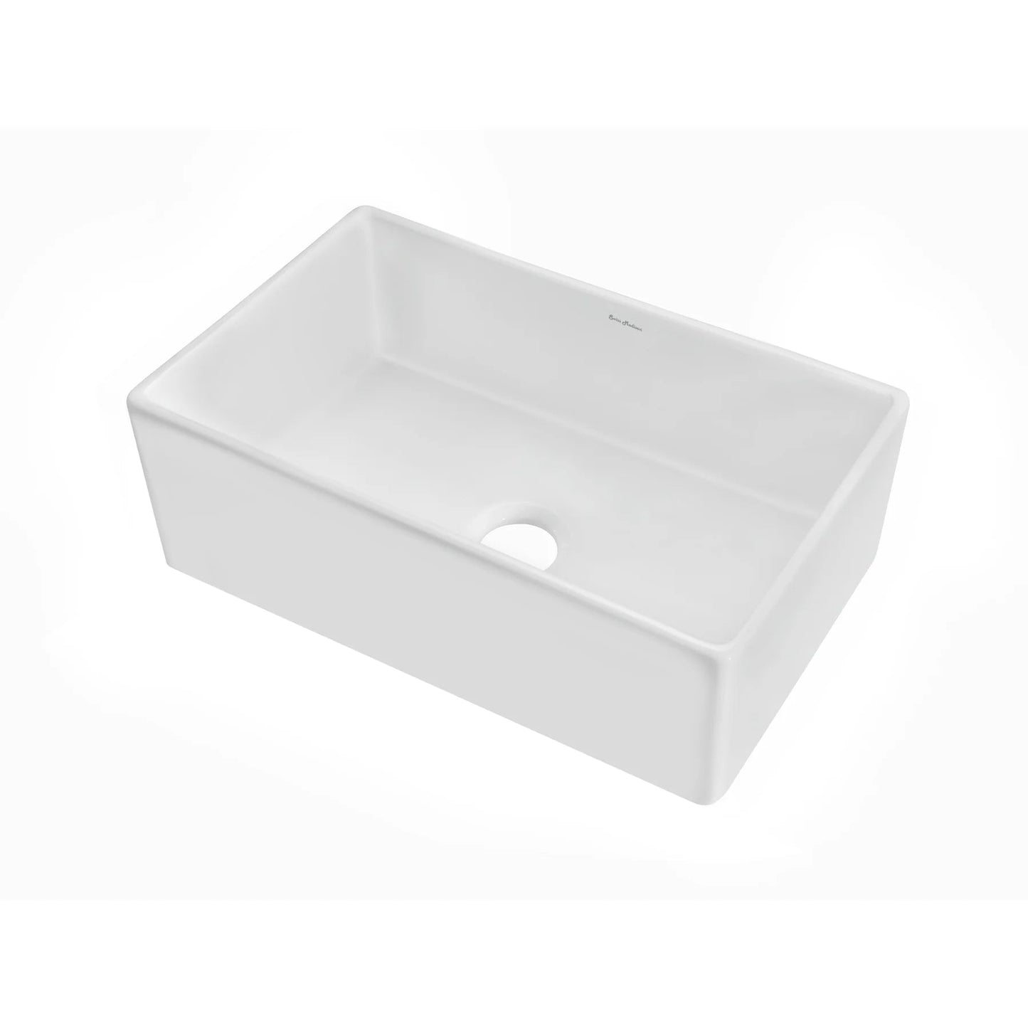 Swiss Madison Lyon 30" Single White Fireclay Farmhouse Kitchen Sink