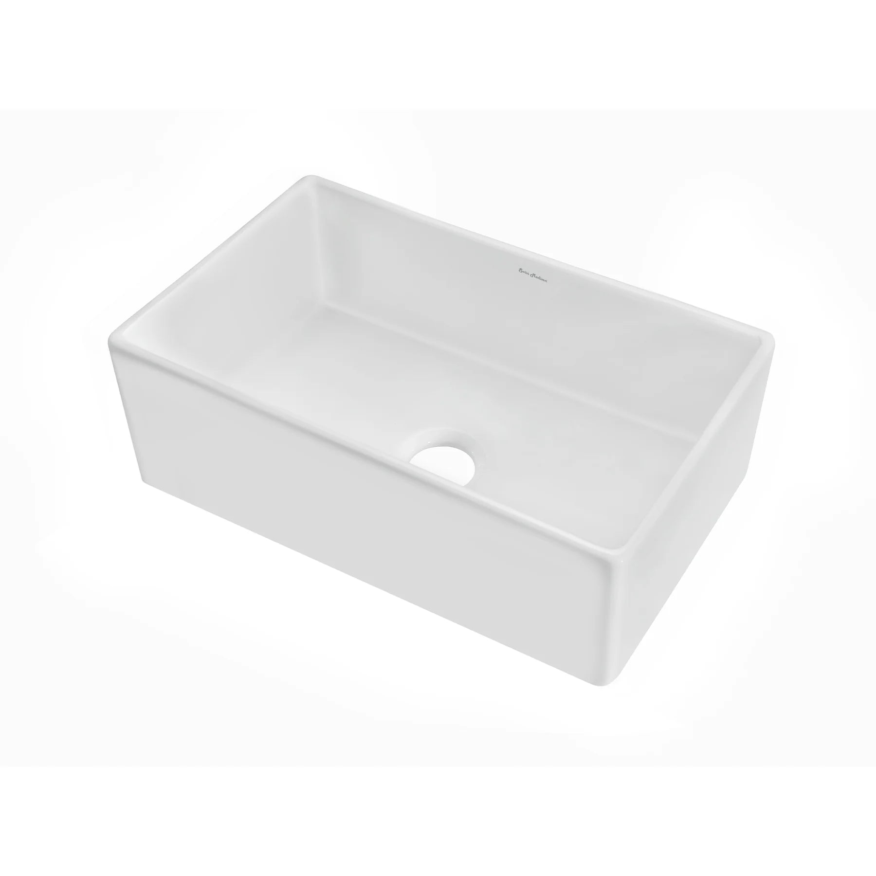 Swiss Madison Lyon 30" Single White Fireclay Farmhouse Kitchen Sink