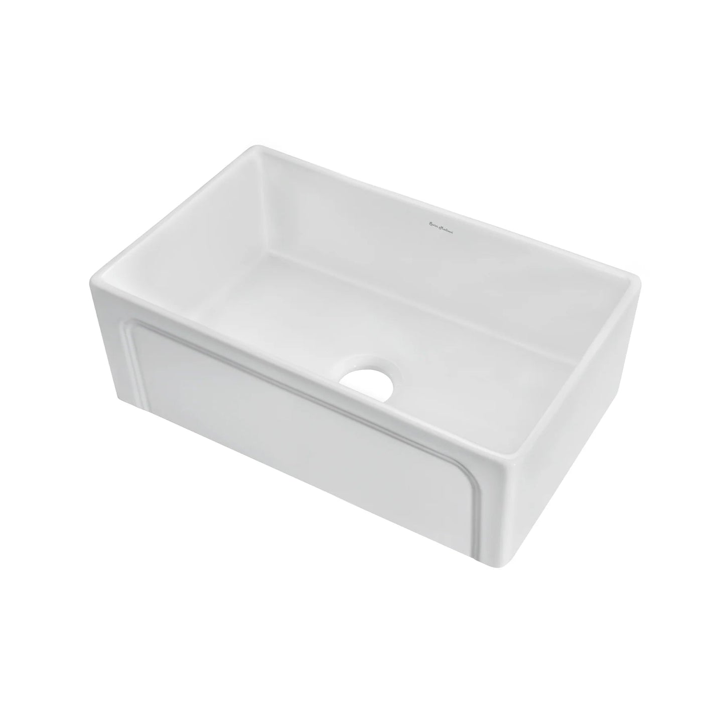 Swiss Madison Lyon 30" Single White Fireclay Farmhouse Kitchen Sink