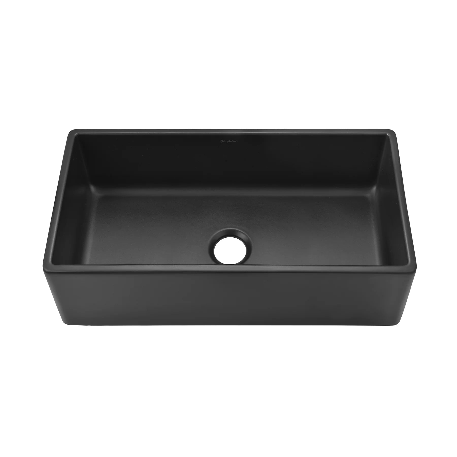 Swiss Madison Lyon 33" Single Matte Black Fireclay Farmhouse Kitchen Sink