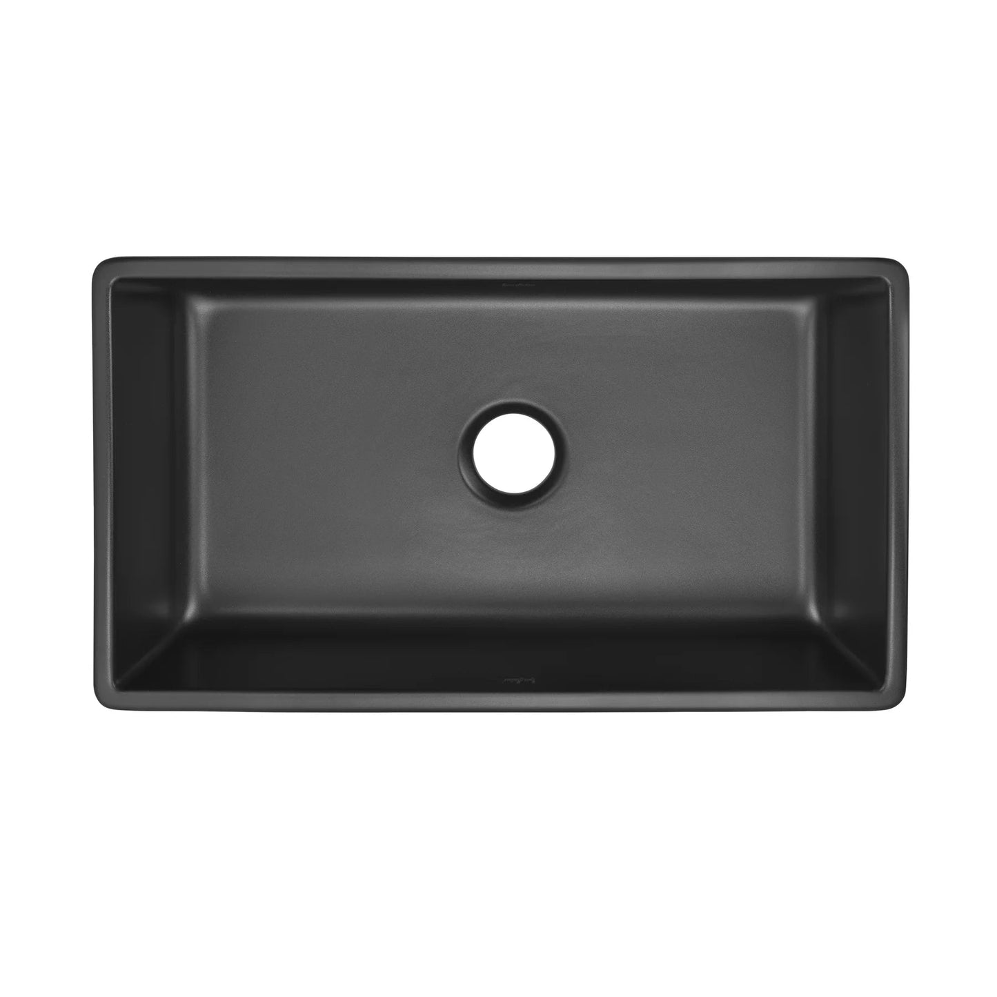 Swiss Madison Lyon 33" Single Matte Black Fireclay Farmhouse Kitchen Sink