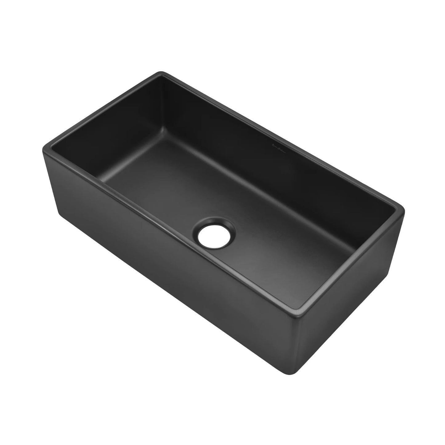 Swiss Madison Lyon 33" Single Matte Black Fireclay Farmhouse Kitchen Sink