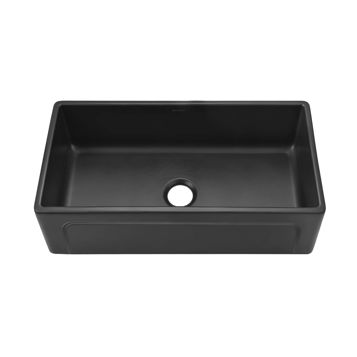 Swiss Madison Lyon 33" Single Matte Black Fireclay Farmhouse Kitchen Sink