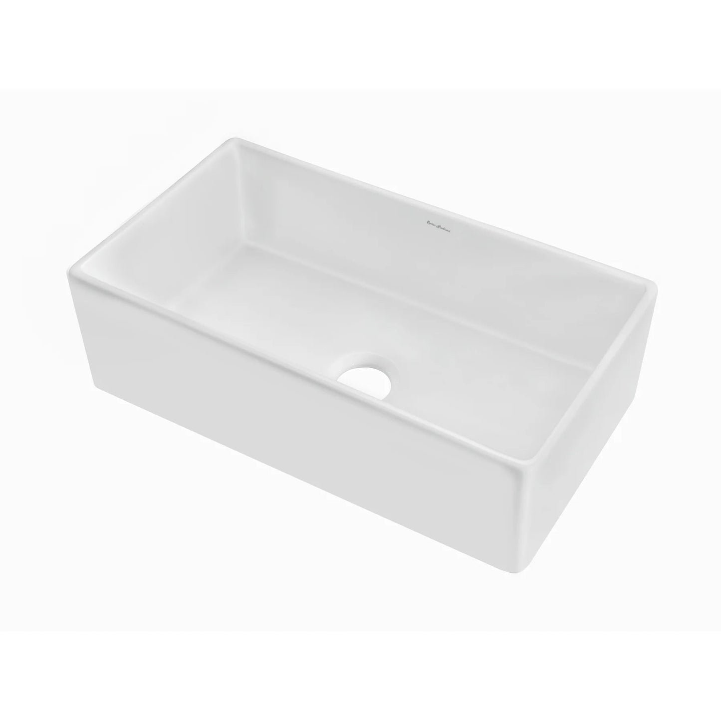 Swiss Madison Lyon 33" Single White Fireclay Farmhouse Kitchen Sink